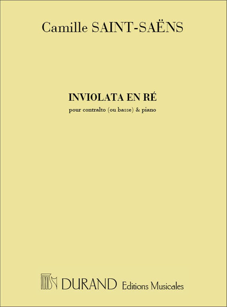 Inviolata En Re Pour Contralto-Piano